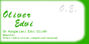 oliver edvi business card